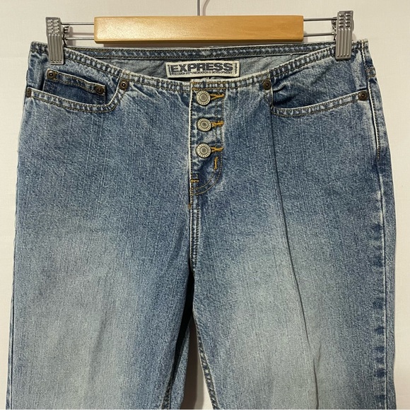 Express Light Wash Bootcut Blue Jeans - Picture 3 of 10